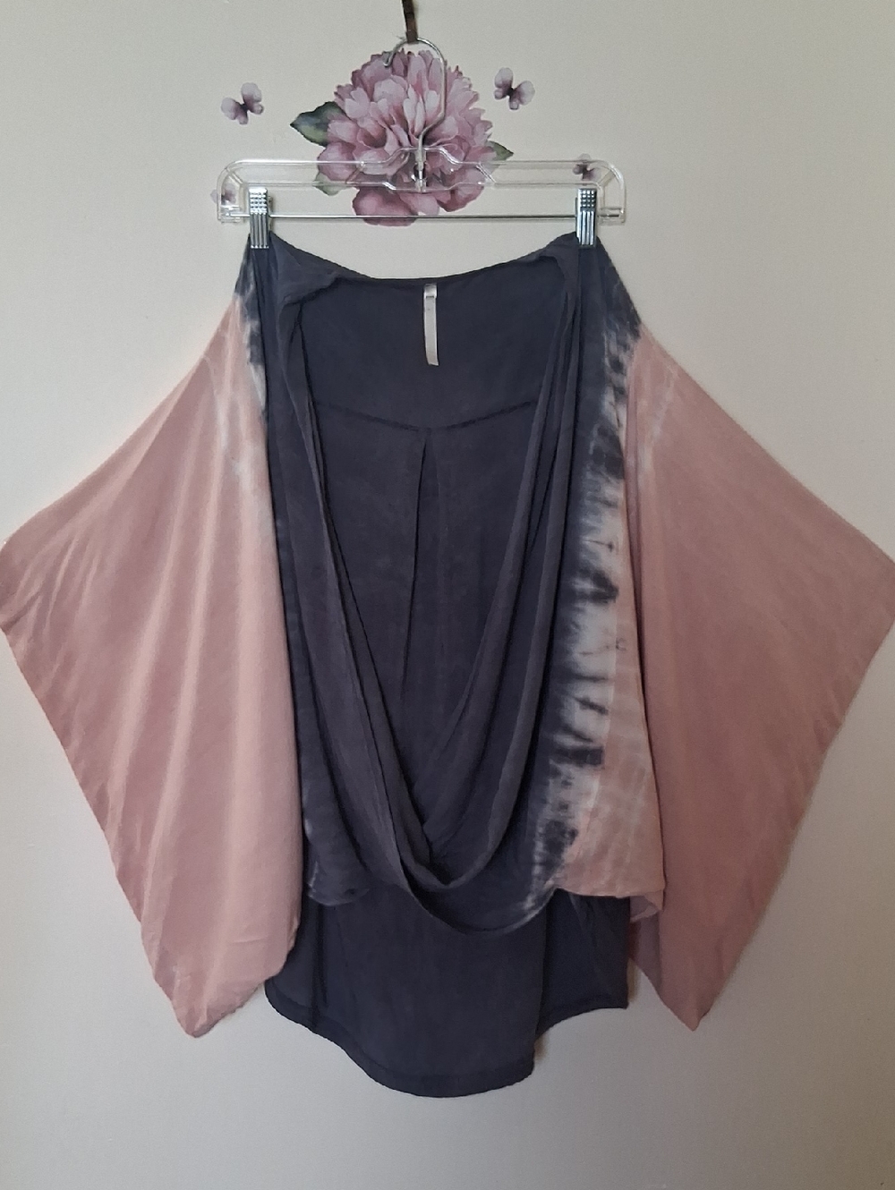 Boho Festival Ombre Blouse Blue/Pink Small/Medium